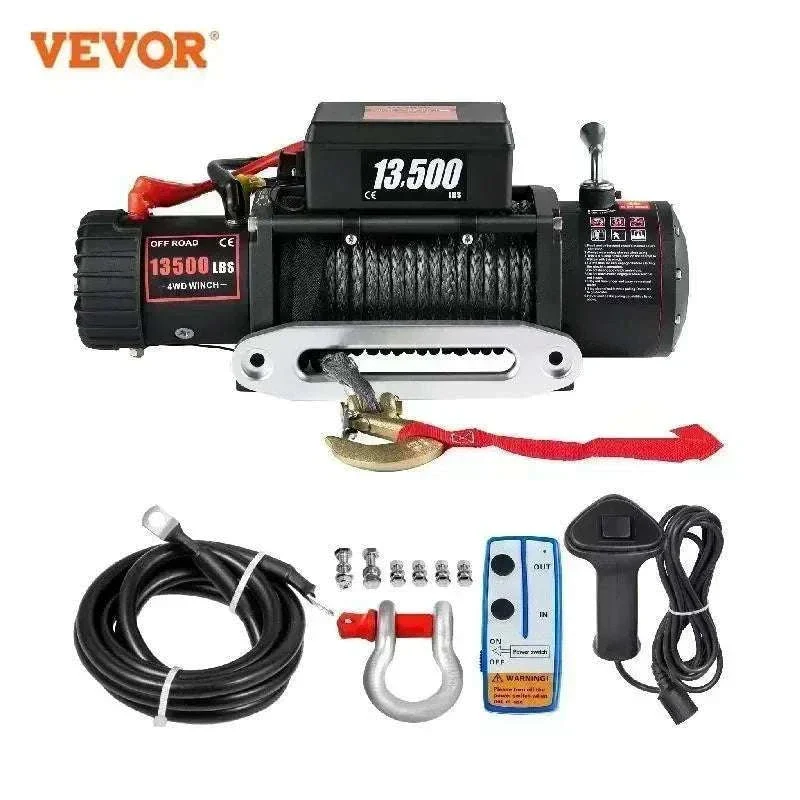 13,500 lb Electric Winch with Wireless Remote & Synthetic Rope