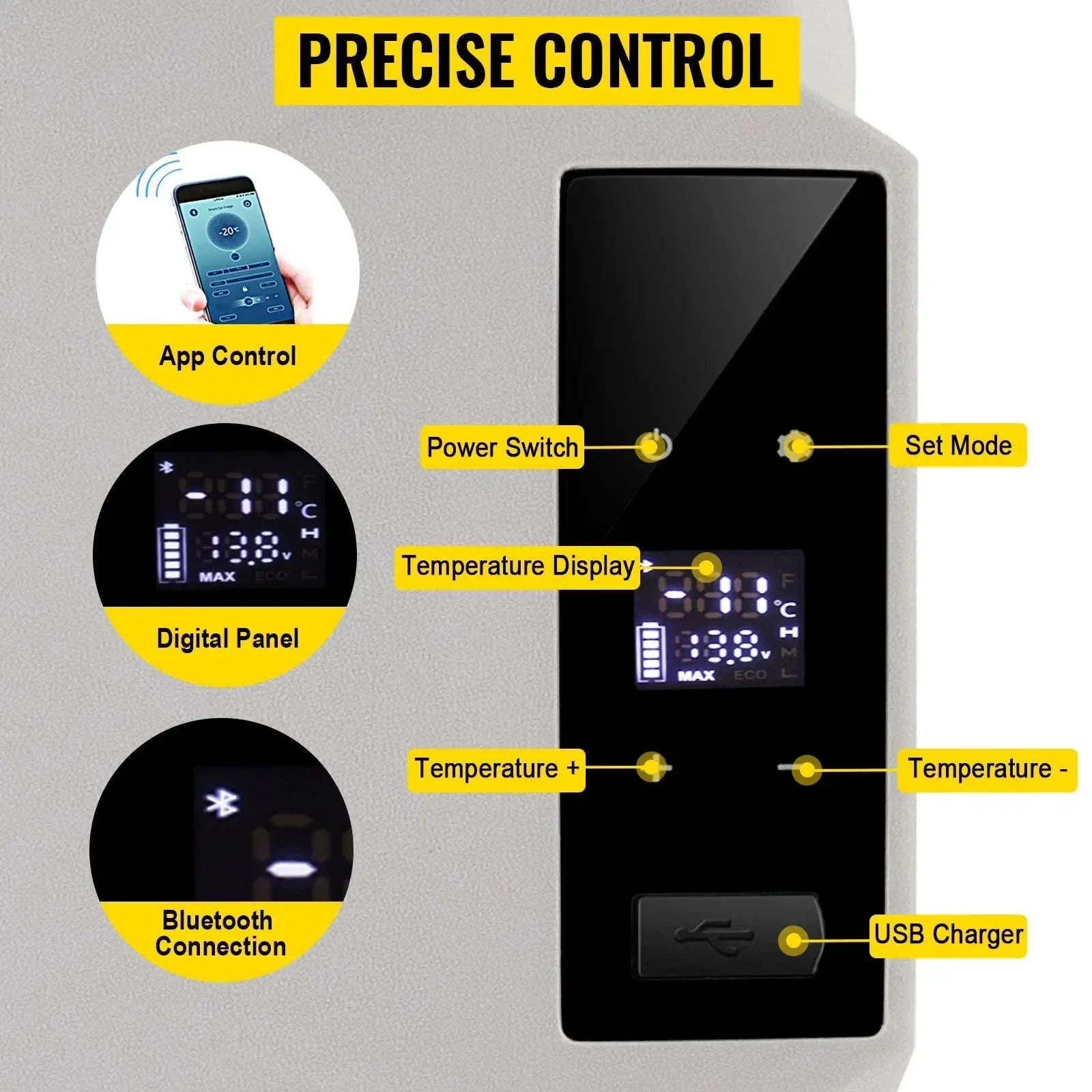 Portable Car Refrigerator Freezer 15–55L with Fast Cooling & App Control - Image 13