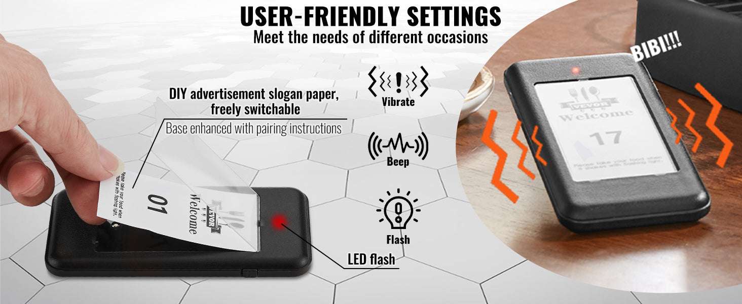 16-Piece Restaurant Pager System with 500m Long Range Wireless Calling - Image 10