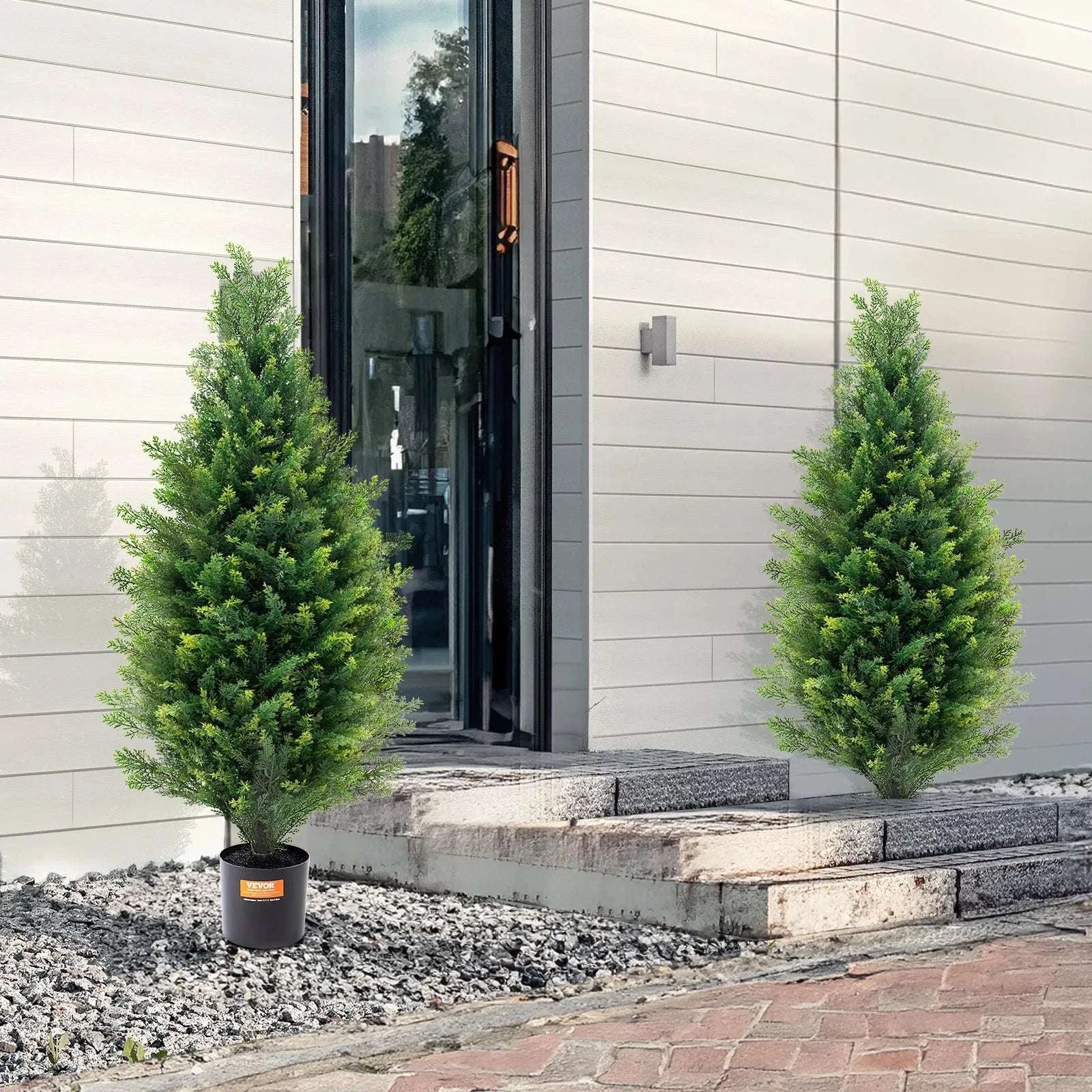 2-Pack 48in Artificial Cedar Topiary Trees for Indoor & Outdoor Decor - Image 14