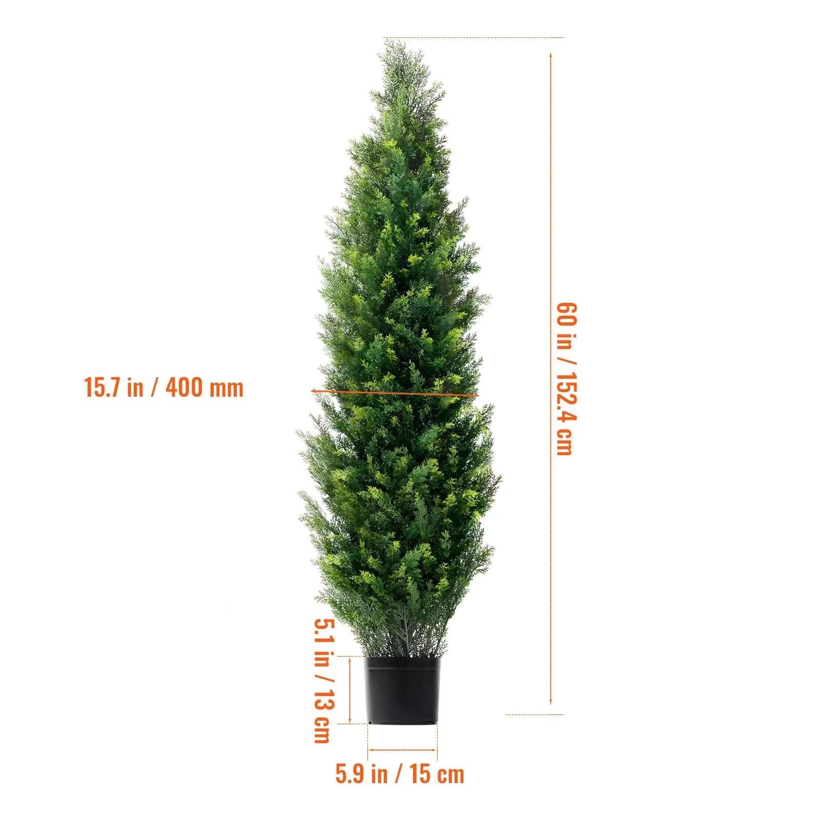 2-Pack 48in Artificial Cedar Topiary Trees for Indoor & Outdoor Decor - Image 25