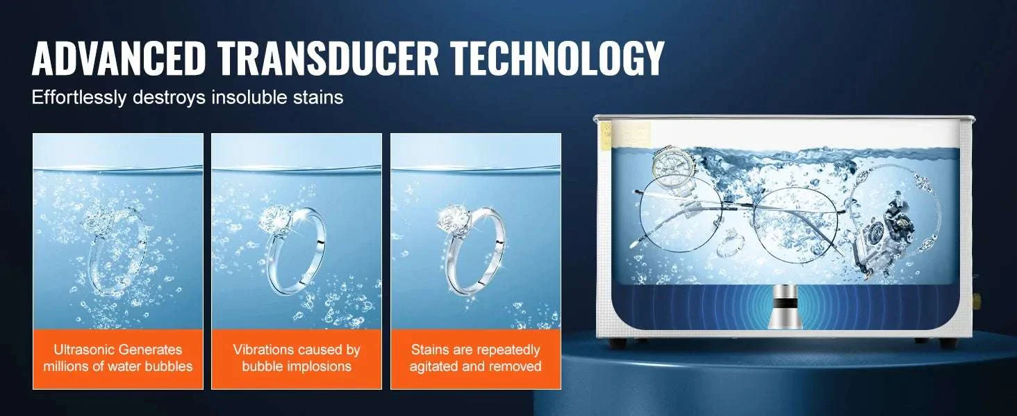 30L Ultrasonic Cleaner with Heater & Timer for Deep Precision Cleaning - Image 9