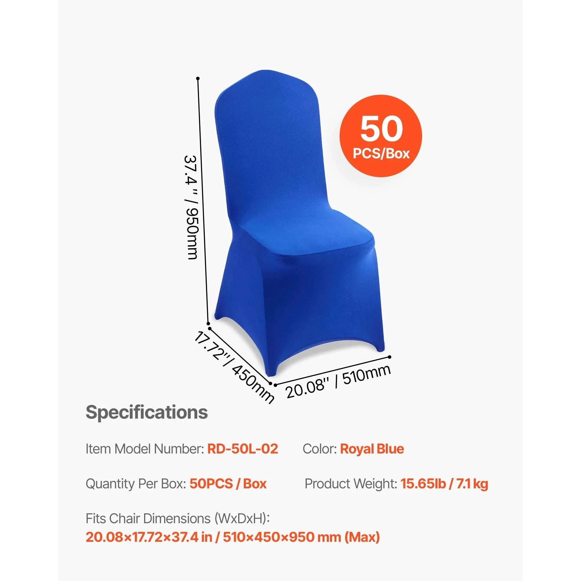 Stretch Chair Covers for Events – Polyester Spandex Slipcovers Set - Image 14