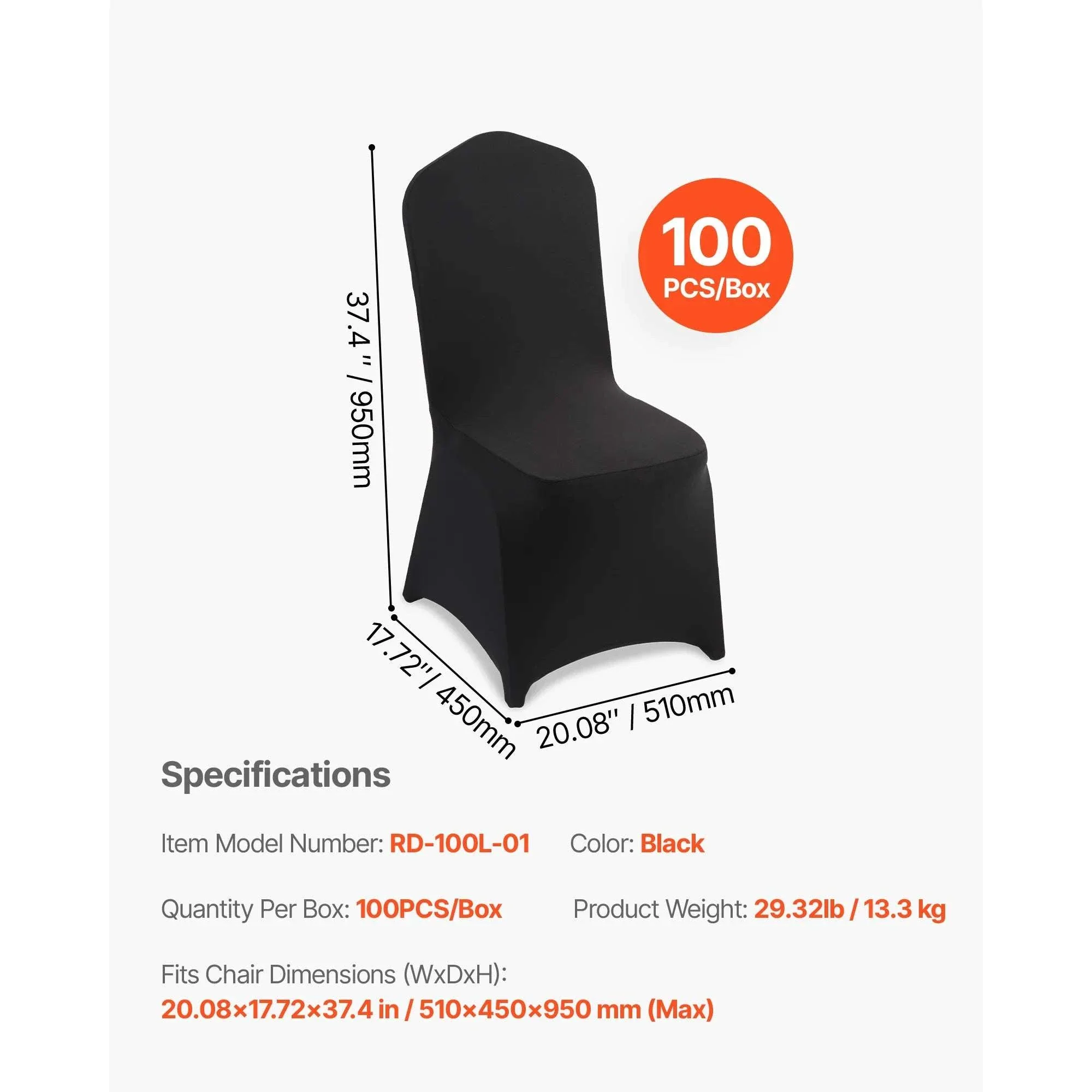 Stretch Chair Covers for Events – Polyester Spandex Slipcovers Set - Image 54