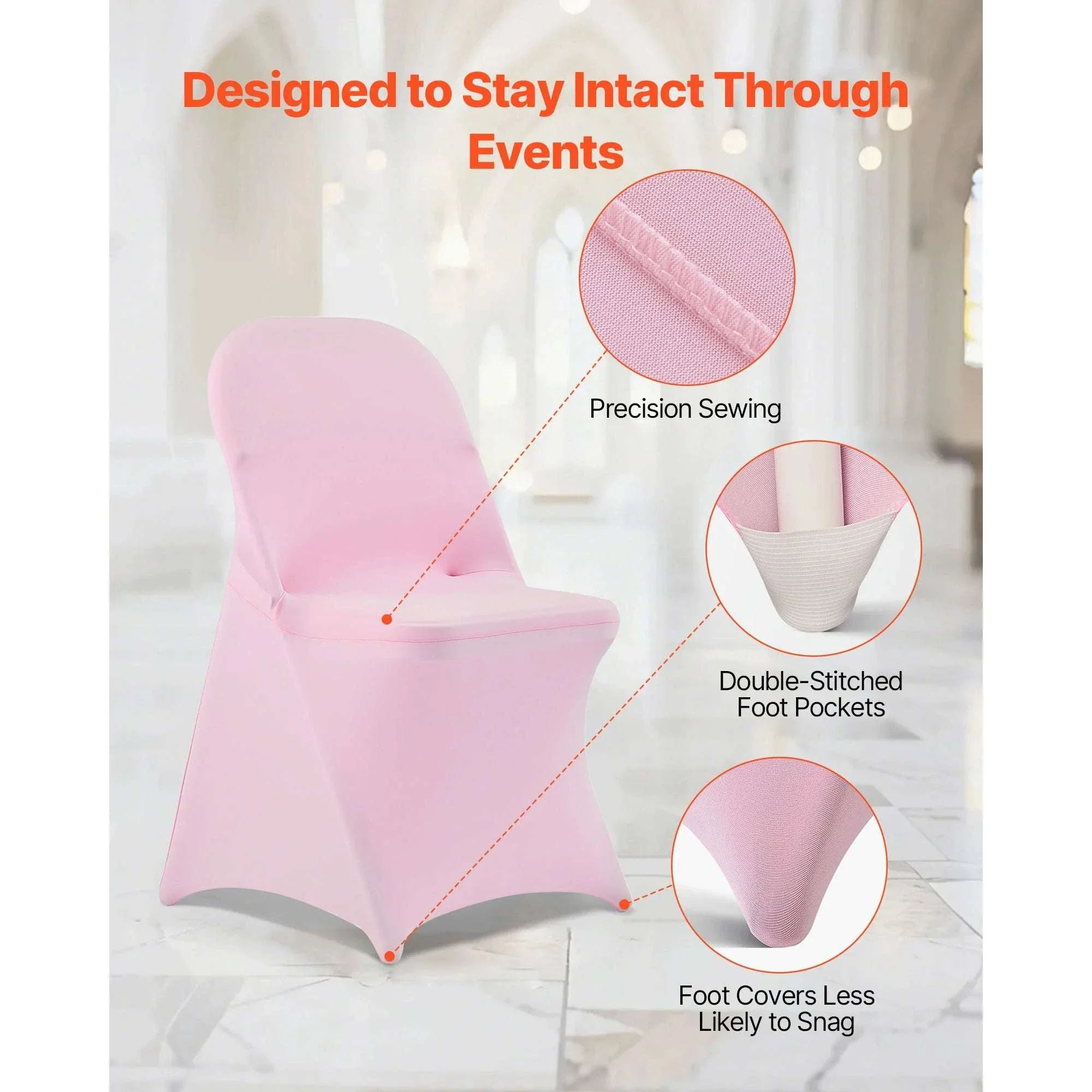Stretch Chair Covers for Events – Polyester Spandex Slipcovers Set - Image 11