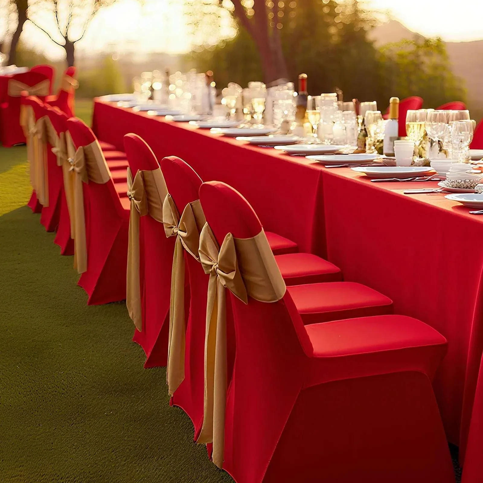 Stretch Chair Covers for Events – Polyester Spandex Slipcovers Set - Image 21