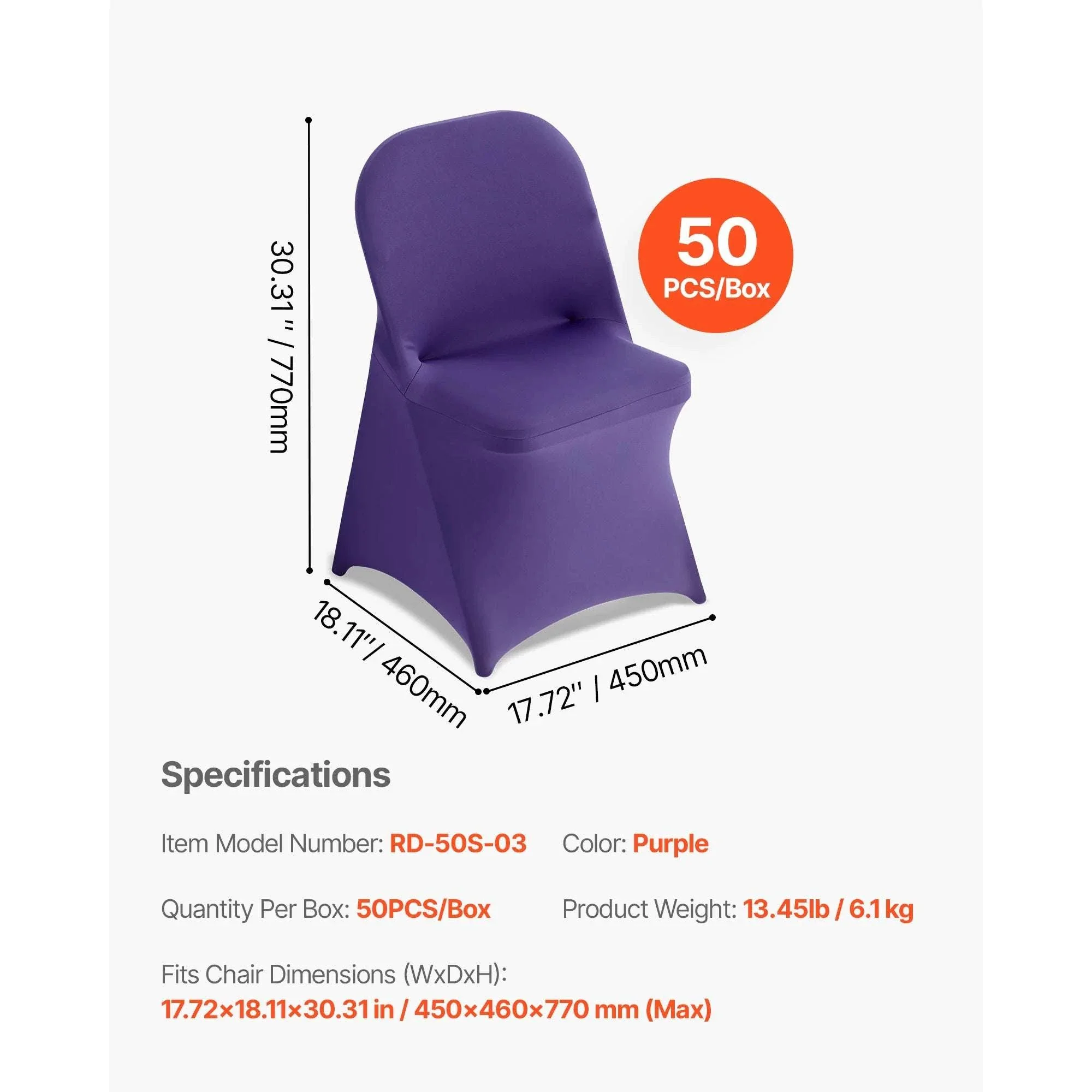 Stretch Chair Covers for Events – Polyester Spandex Slipcovers Set - Image 28