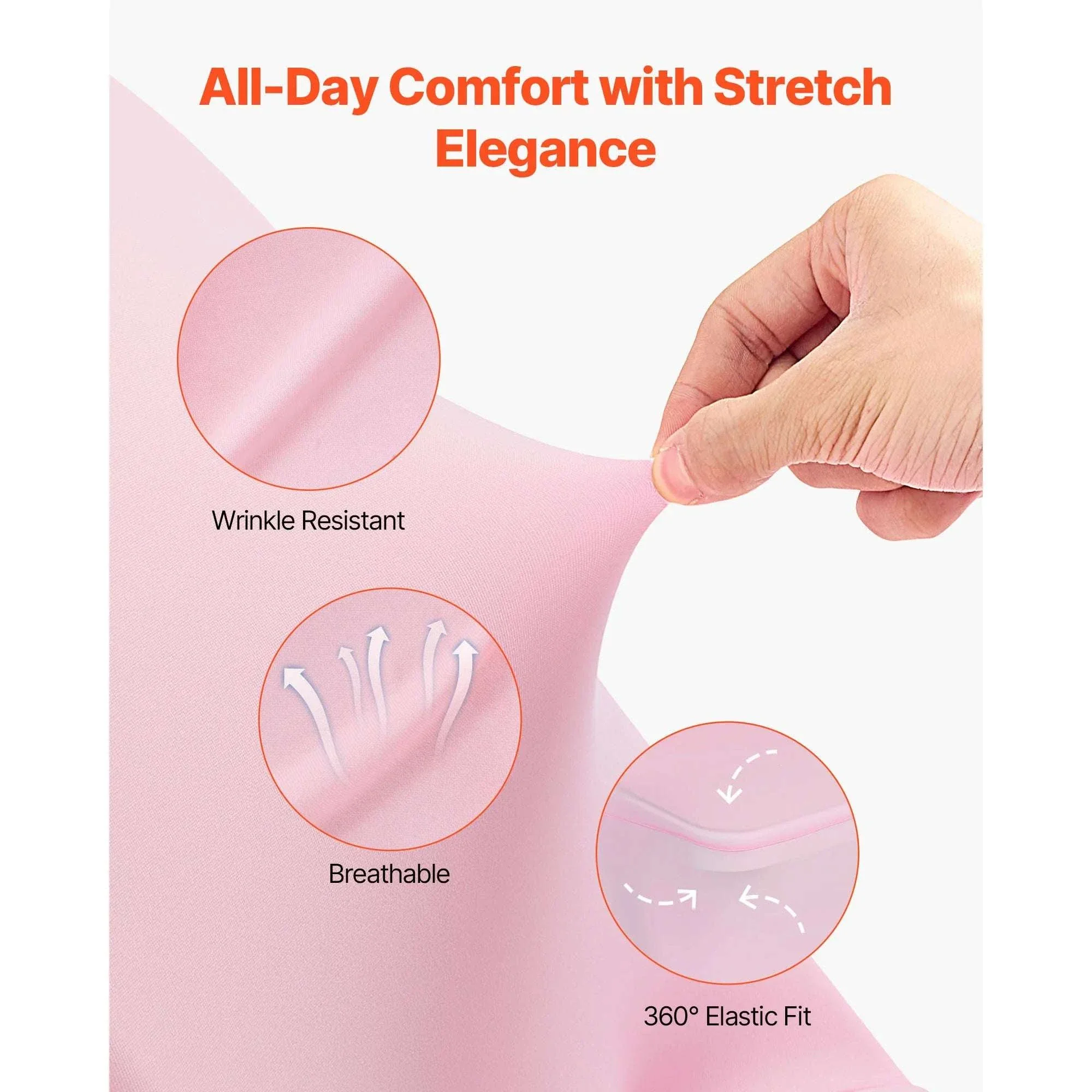 Stretch Chair Covers for Events – Polyester Spandex Slipcovers Set - Image 3