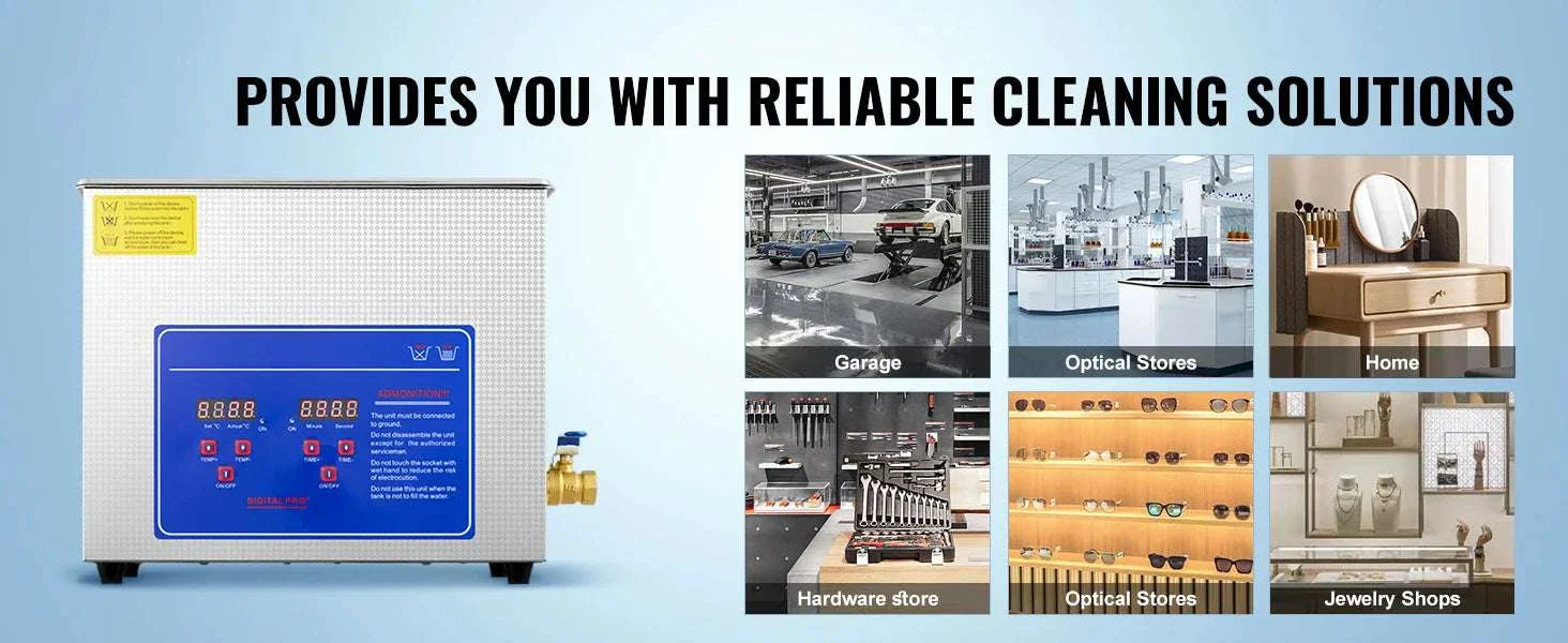 6L Ultrasonic Cleaner with Heater & Timer for Jewelry Cleaning - Image 11