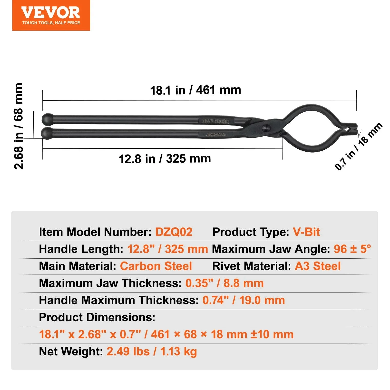 18-Inch Blacksmith Tongs Set for Secure Forge Control - Image 18