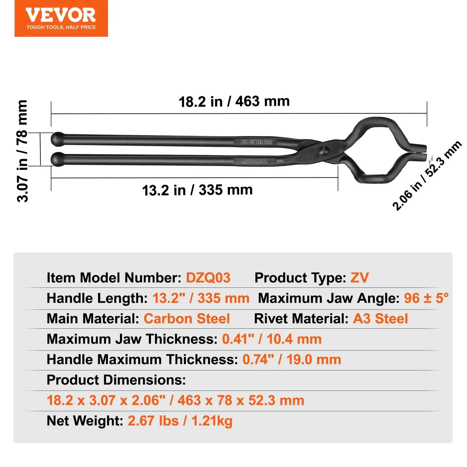 18-Inch Blacksmith Tongs Set for Secure Forge Control - Image 21