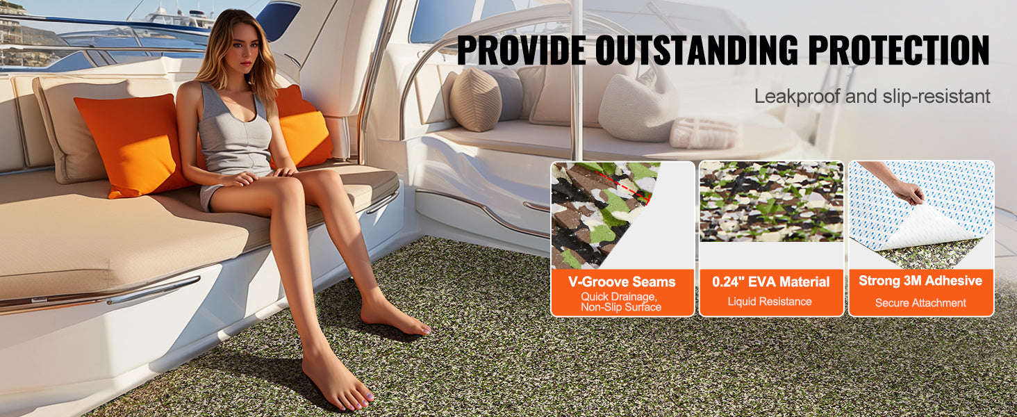EVA Foam Boat Flooring Non-Slip Decking 31.1 sq.ft 2 Rolls - Image 9