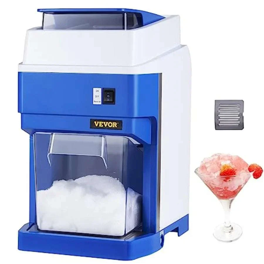 Electric Ice Shaver Crusher 3kg/min Snow Cone Maker with 4.4lb Ice Box