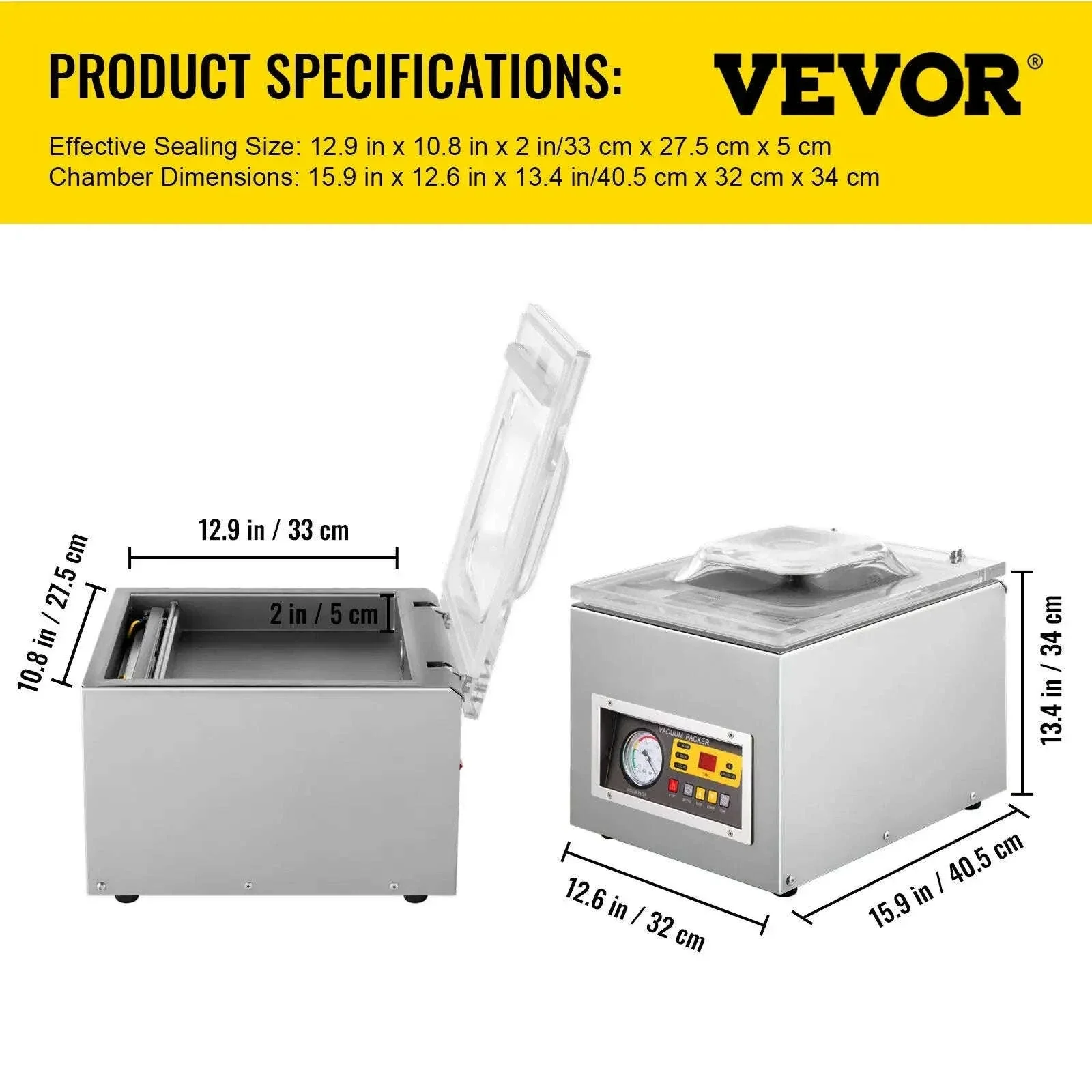 Commercial Vacuum Sealer Machine 120W DZ-260S Food Packing - Image 19