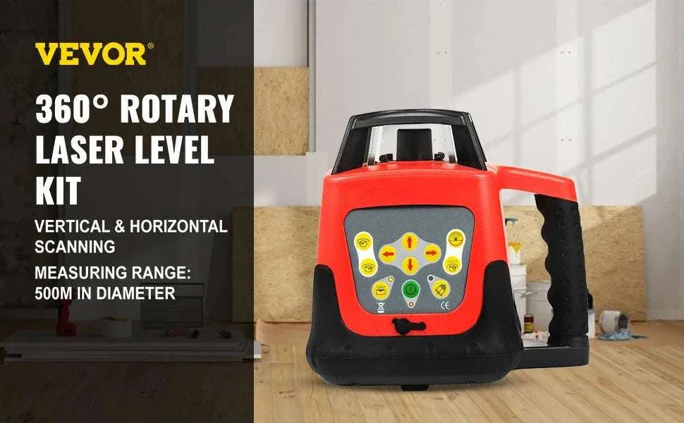 Rotary Laser Level 360° Green Beam Self-Leveling with Remote - Image 8