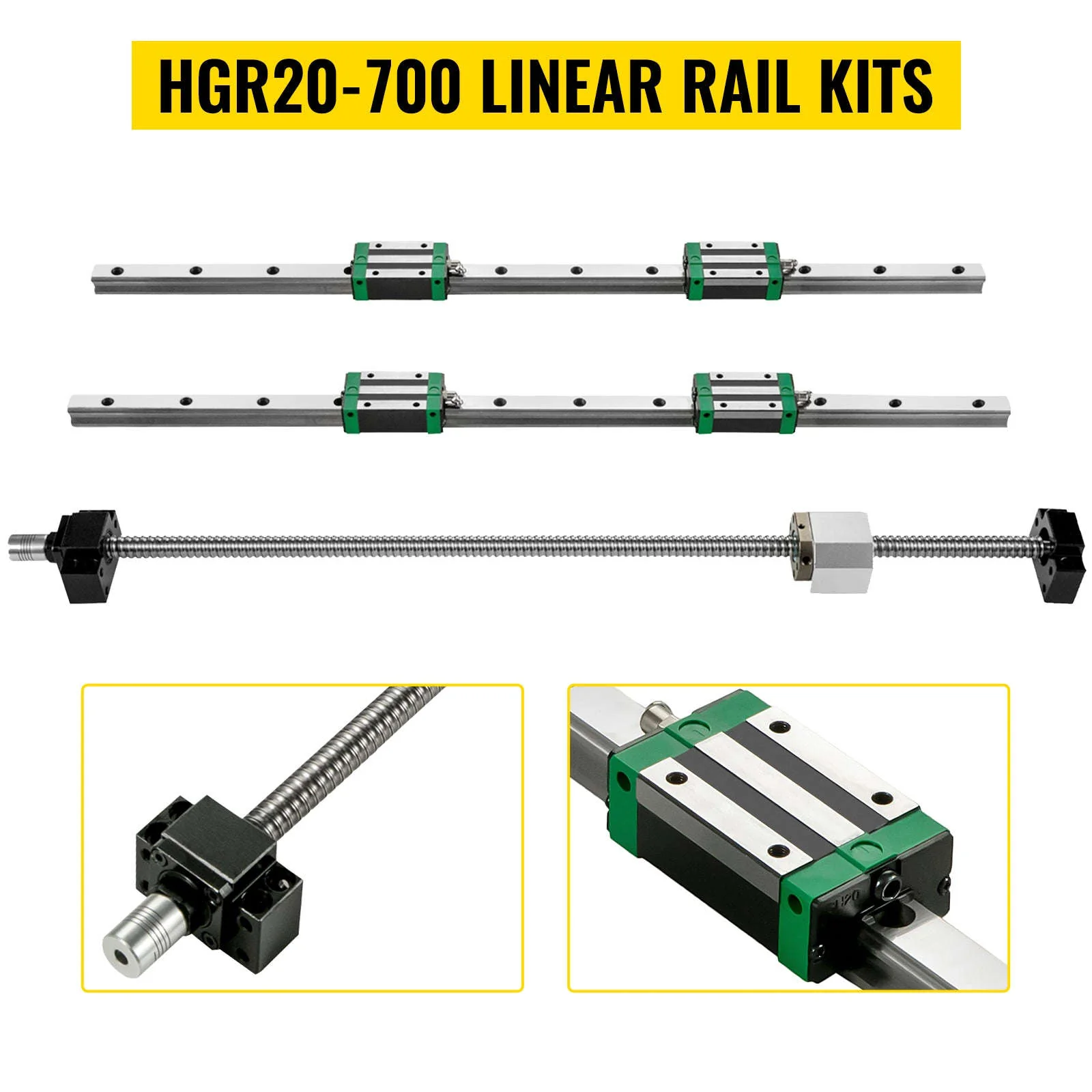 HGR20 Linear Guide Rail Kit with Ballscrew for CNC Machines - Image 11