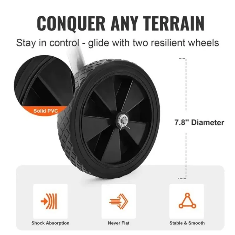 Garden Hose Reel Cart Holds 175 ft Hose with Wheels - Image 5