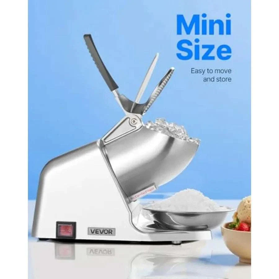 Electric Ice Crusher Machine 143lbs/hr Snow Cone Maker with Bowl - Image 3