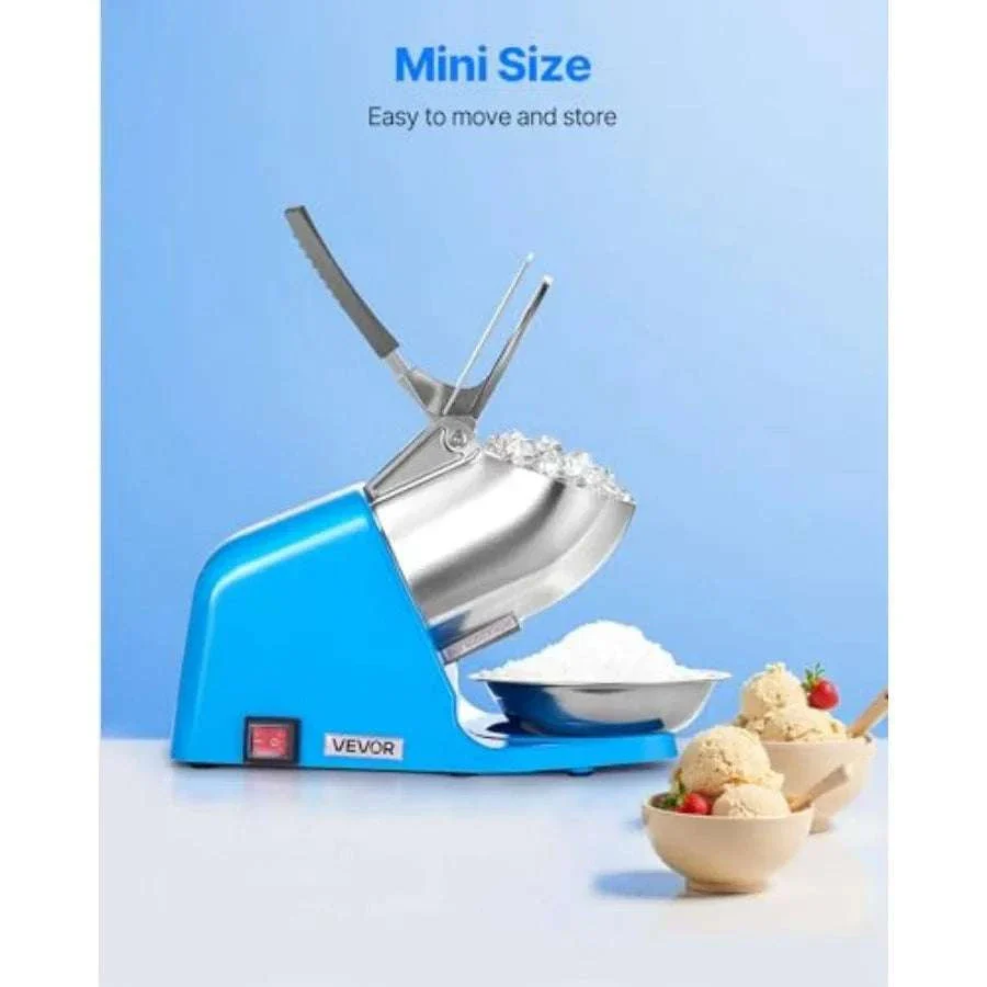 Electric Ice Crusher Machine 4-Blade 286 lbs/hr Snow Cone Maker - Image 3