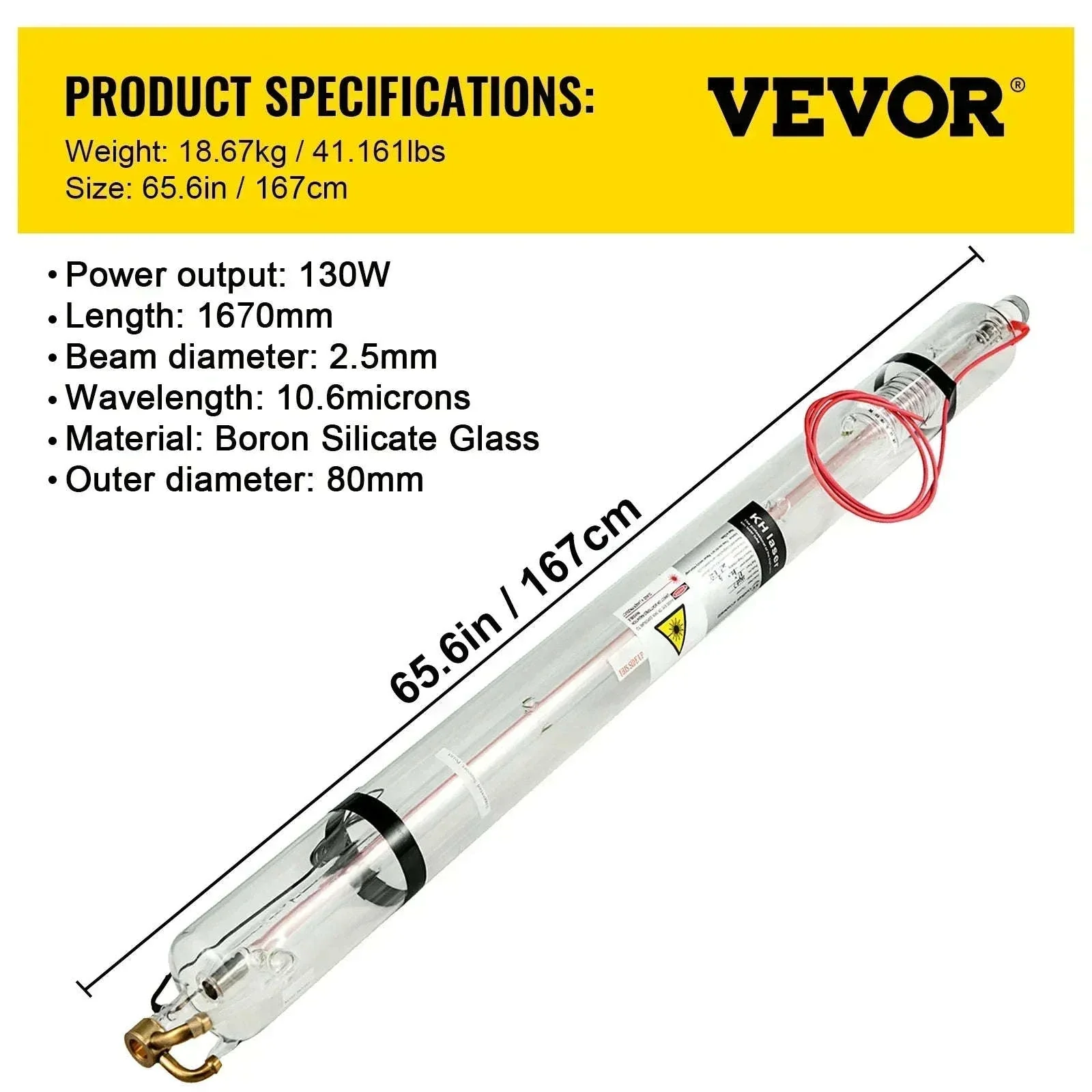 CO2 Laser Tube 40W–150W Glass Replacement for Engraving Machines - Image 32