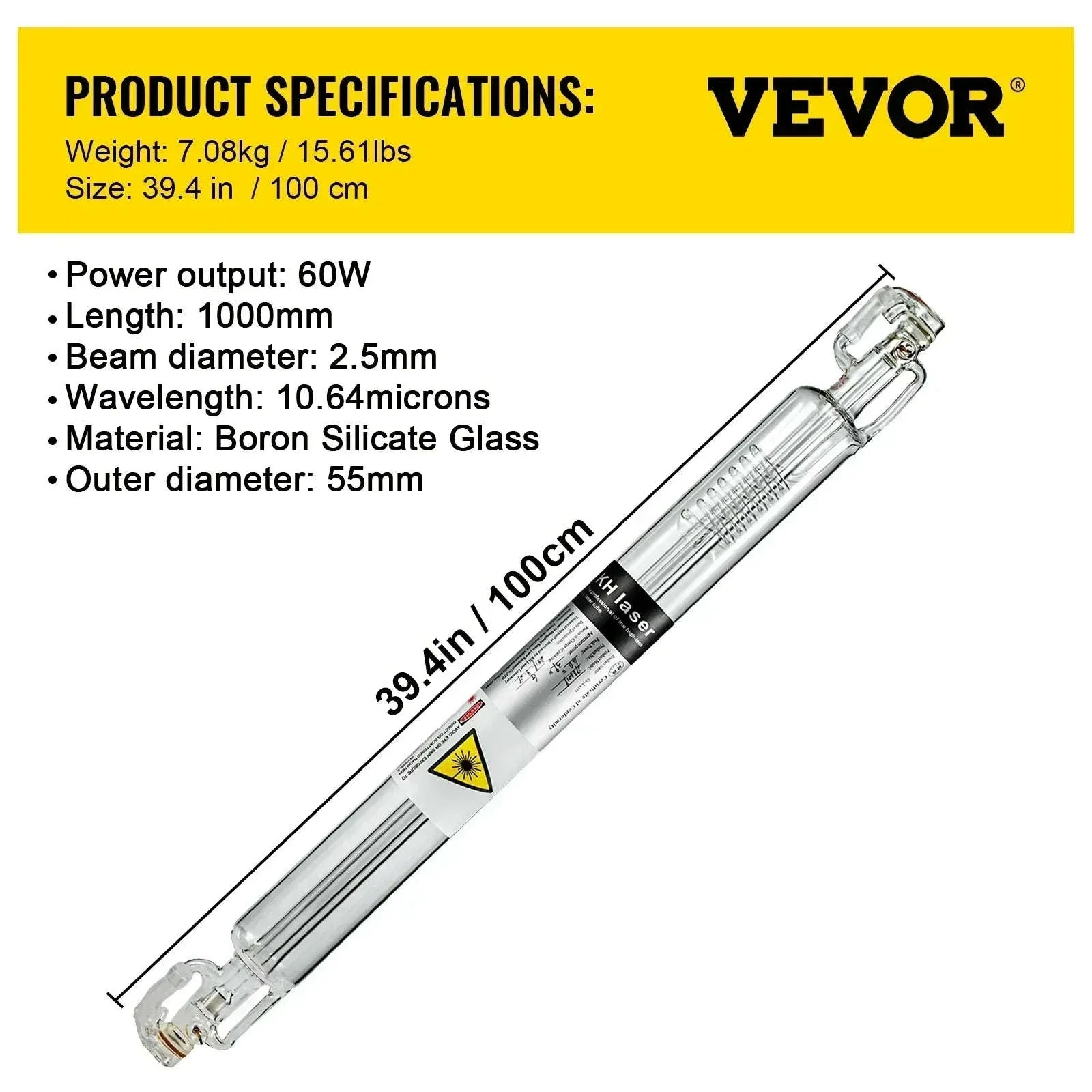 CO2 Laser Tube 40W–150W Glass Replacement for Engraving Machines - Image 34