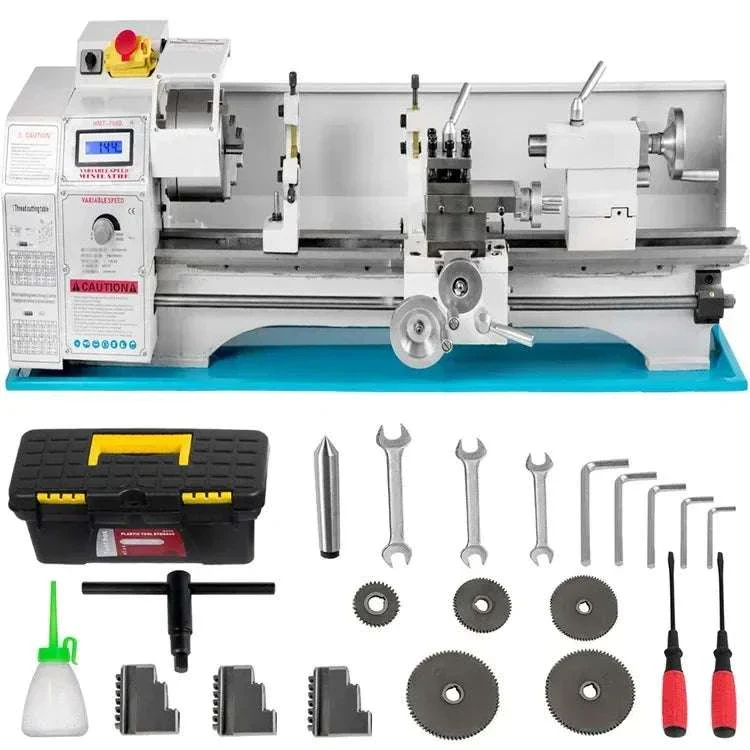 Mini Metal Lathe Machine Variable Speed 550W–1100W Multi-Size - Image 27