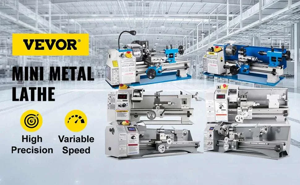 Mini Metal Lathe Machine Variable Speed 550W–1100W Multi-Size - Image 8
