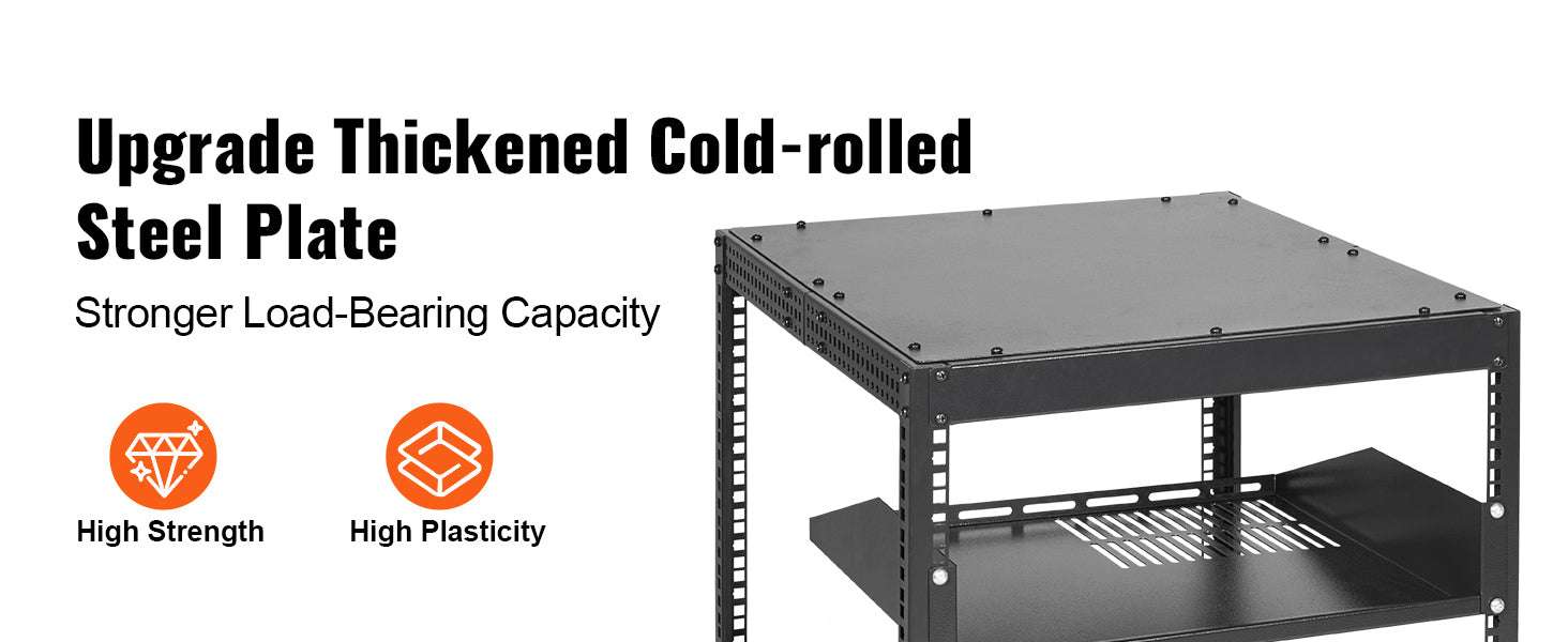 Open Frame Server Rack Adjustable 12U–20U Wall or Floor Mount - Image 10