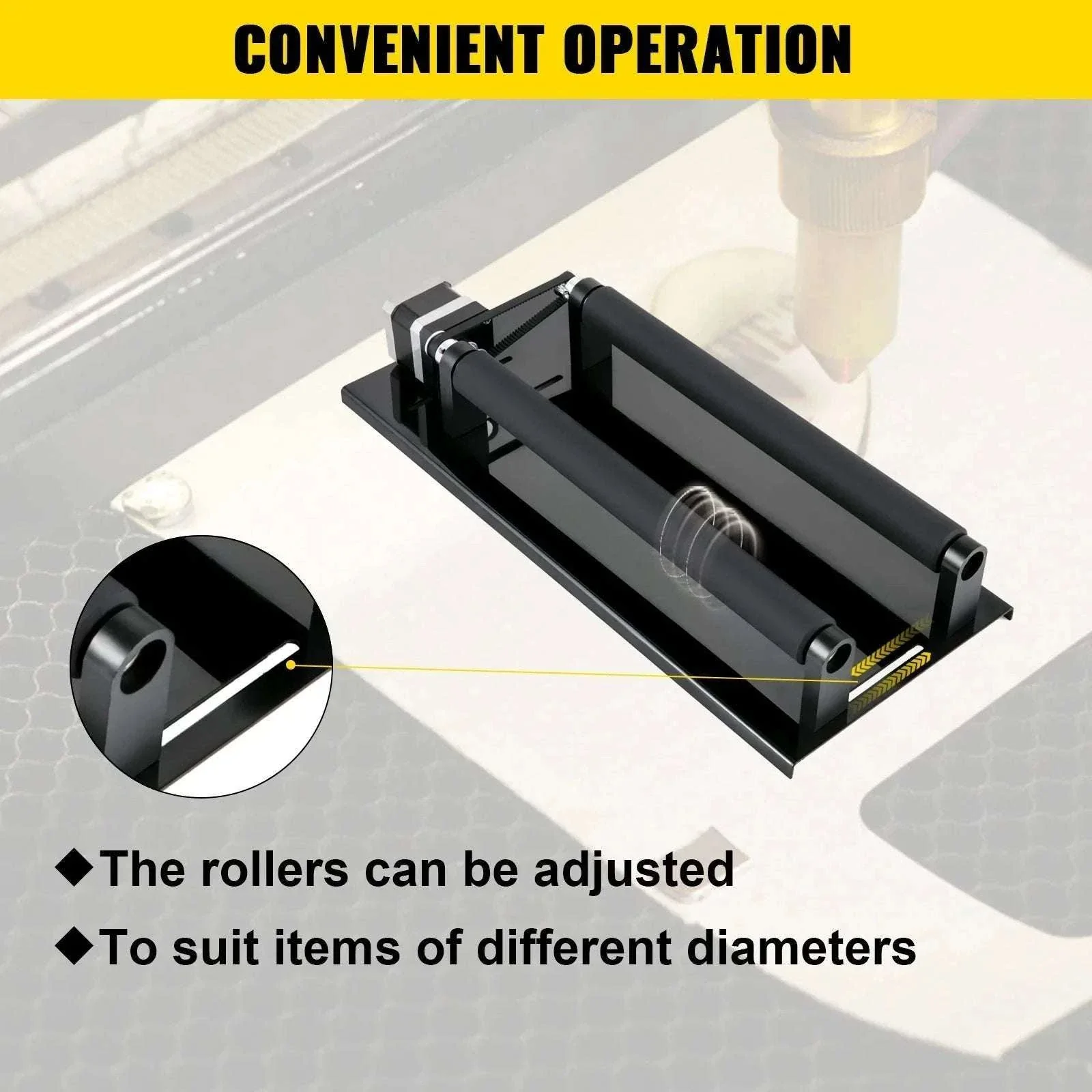 Laser Rotary Axis Attachment for Cylindrical Engraving 10–100mm - Image 2