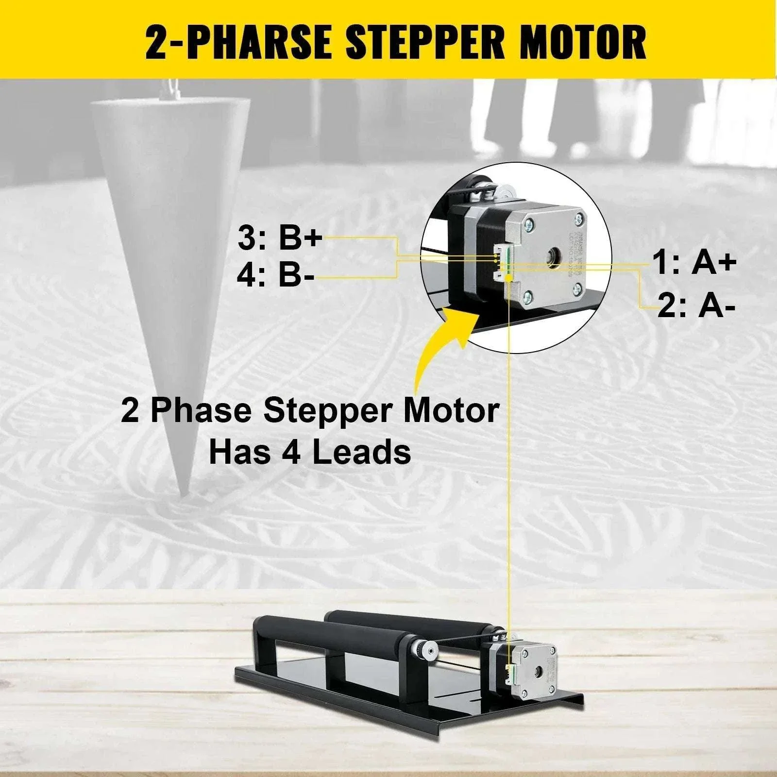Laser Rotary Axis Attachment for Cylindrical Engraving 10–100mm - Image 5