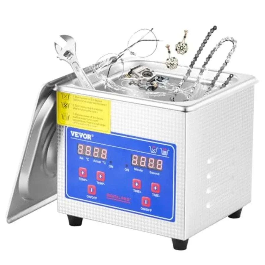 Ultrasonic Jewelry Cleaner 40kHz with Digital Timer 110V