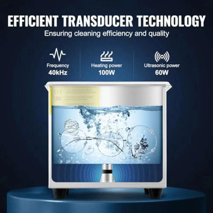 Ultrasonic Jewelry Cleaner 40kHz with Digital Timer 110V - Image 3