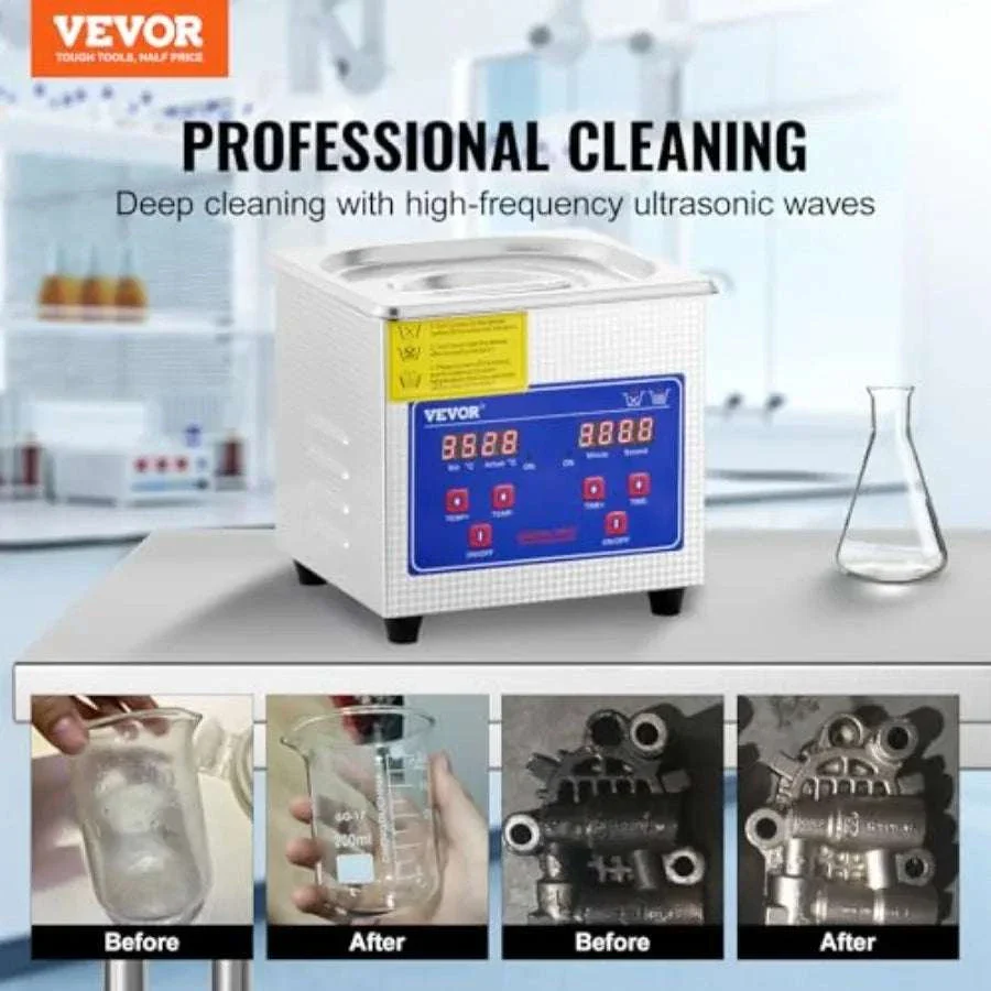 Ultrasonic Jewelry Cleaner 40kHz with Digital Timer 110V - Image 8
