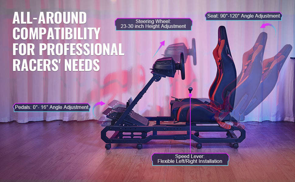Adjustable Racing Wheel Stand Cockpit for Logitech & Thrustmaster - Image 10