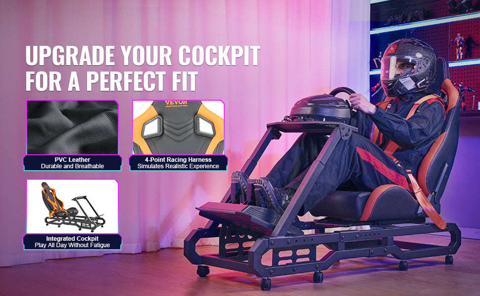 Adjustable Racing Wheel Stand Cockpit for Logitech & Thrustmaster - Image 11