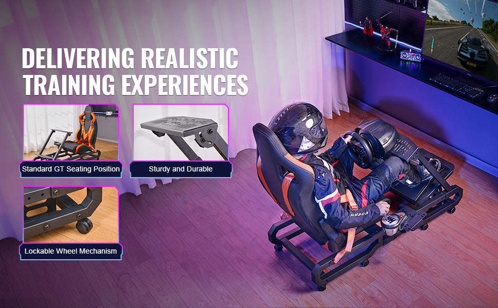 Adjustable Racing Wheel Stand Cockpit for Logitech & Thrustmaster - Image 12