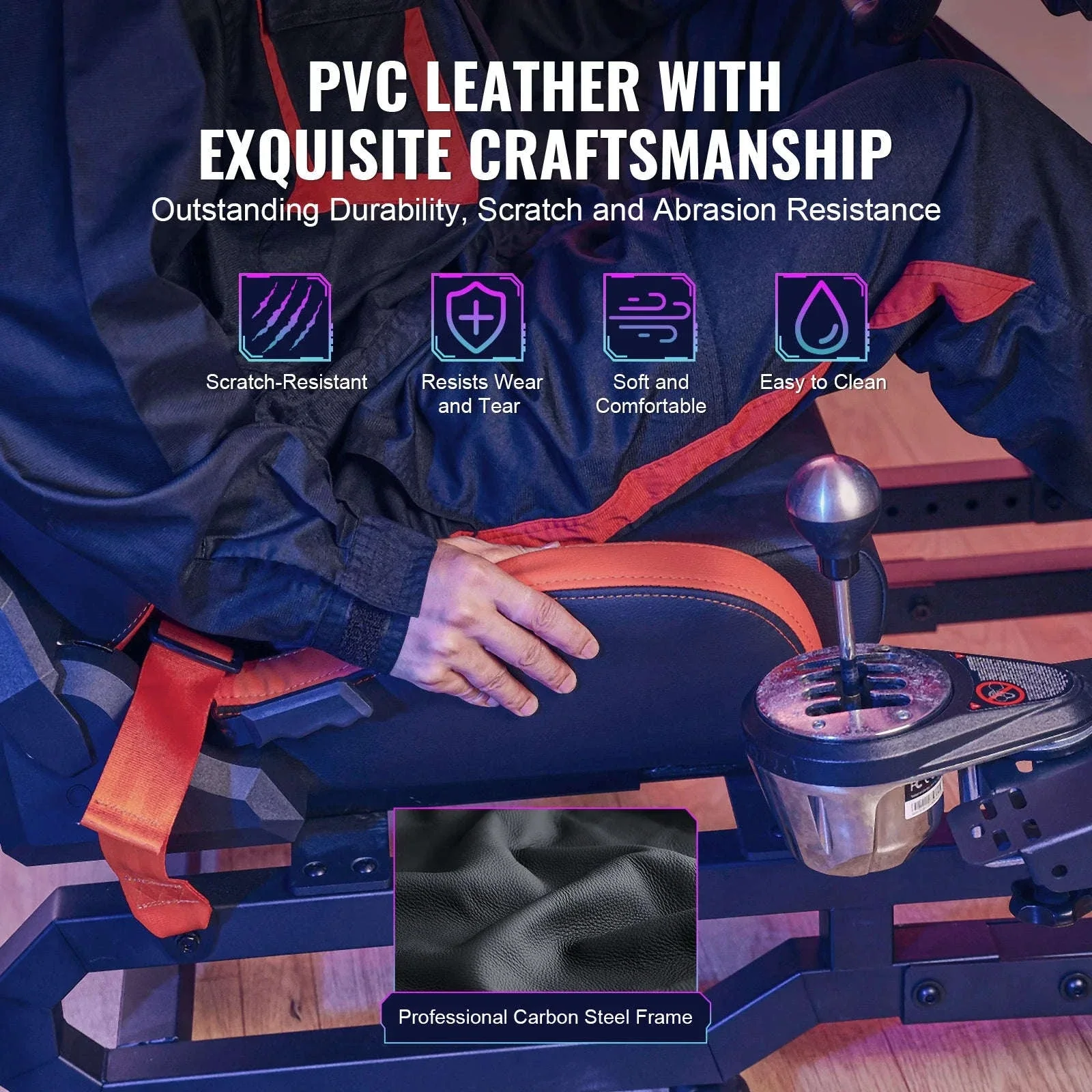 Adjustable Racing Wheel Stand Cockpit for Logitech & Thrustmaster - Image 5