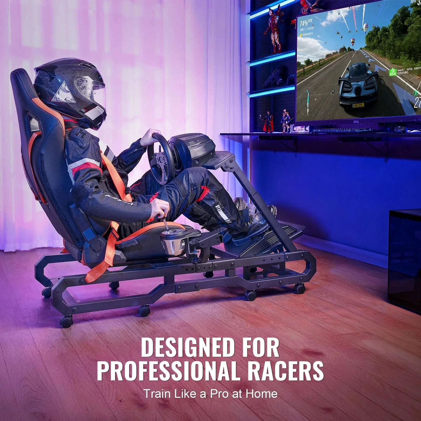 Adjustable Racing Wheel Stand Cockpit for Logitech & Thrustmaster - Image 6