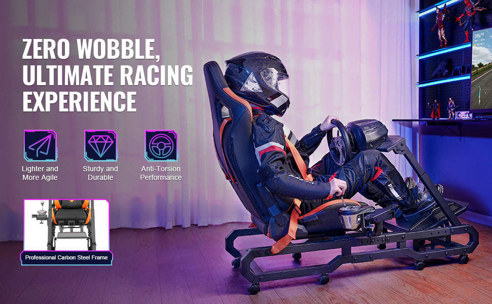 Adjustable Racing Wheel Stand Cockpit for Logitech & Thrustmaster - Image 9