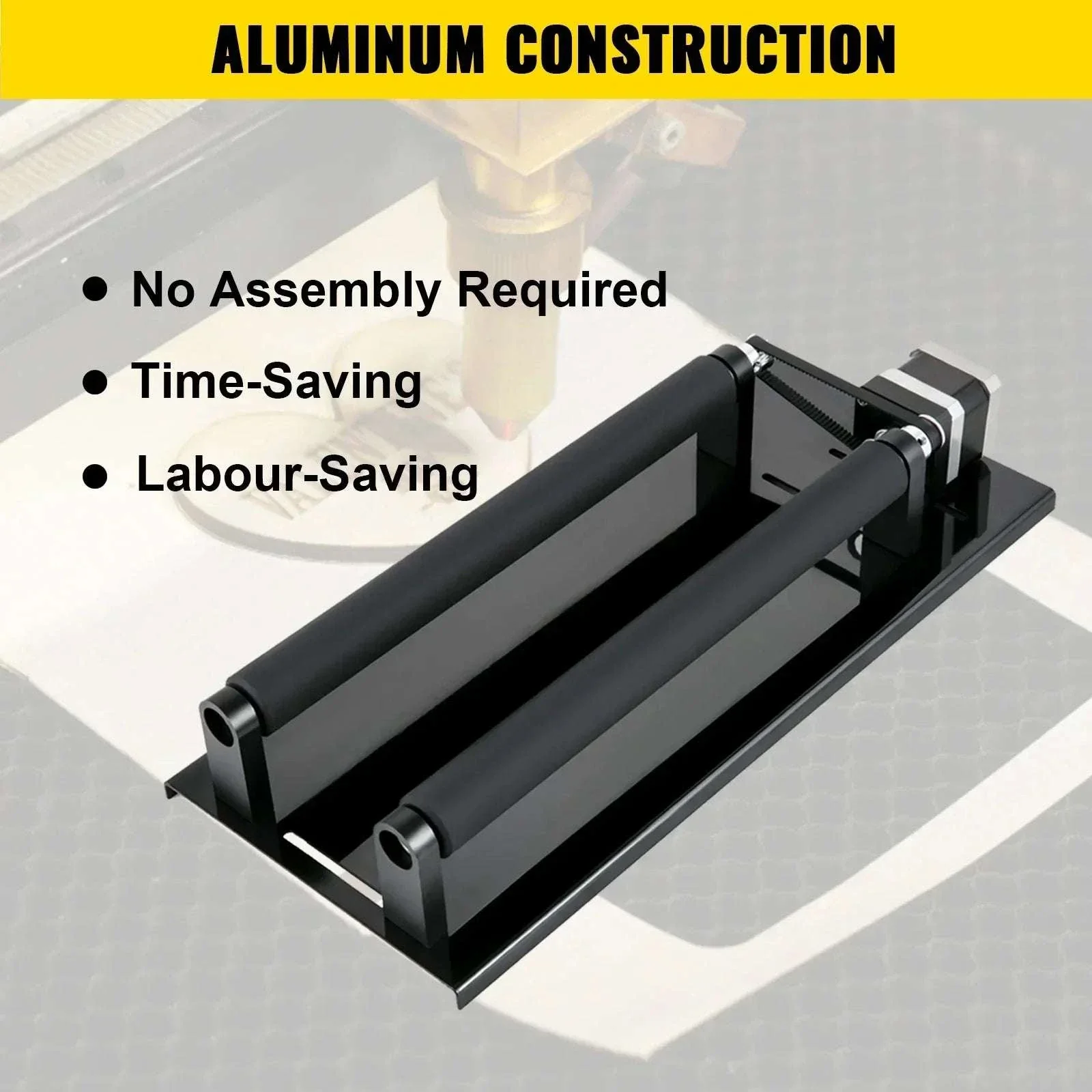 Rotary Axis Attachment for Laser Engraver 4-Wheel 360° Roller - Image 15