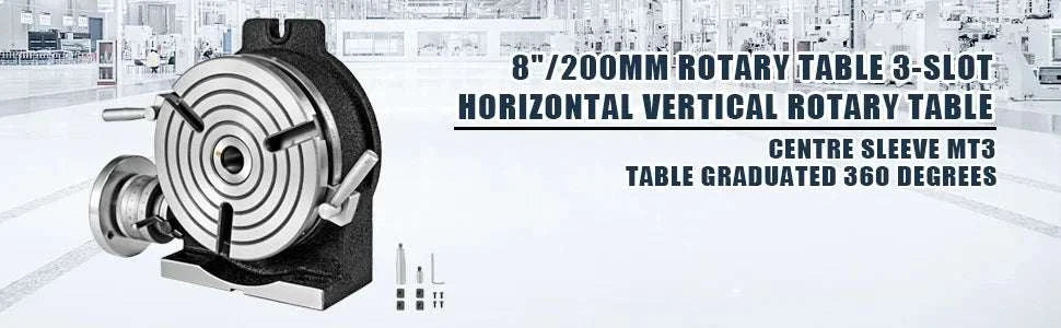 8" / 200mm Rotary Table HV8 Horizontal Vertical Milling Table MT3 - Image 8