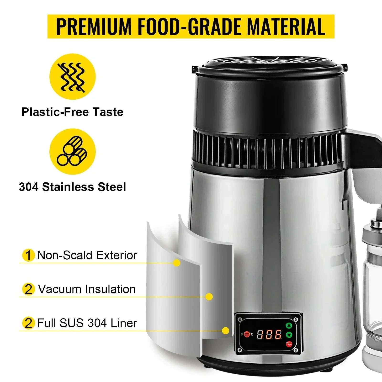 4L Water Distiller Machine 750W with Adjustable Temperature - Image 11