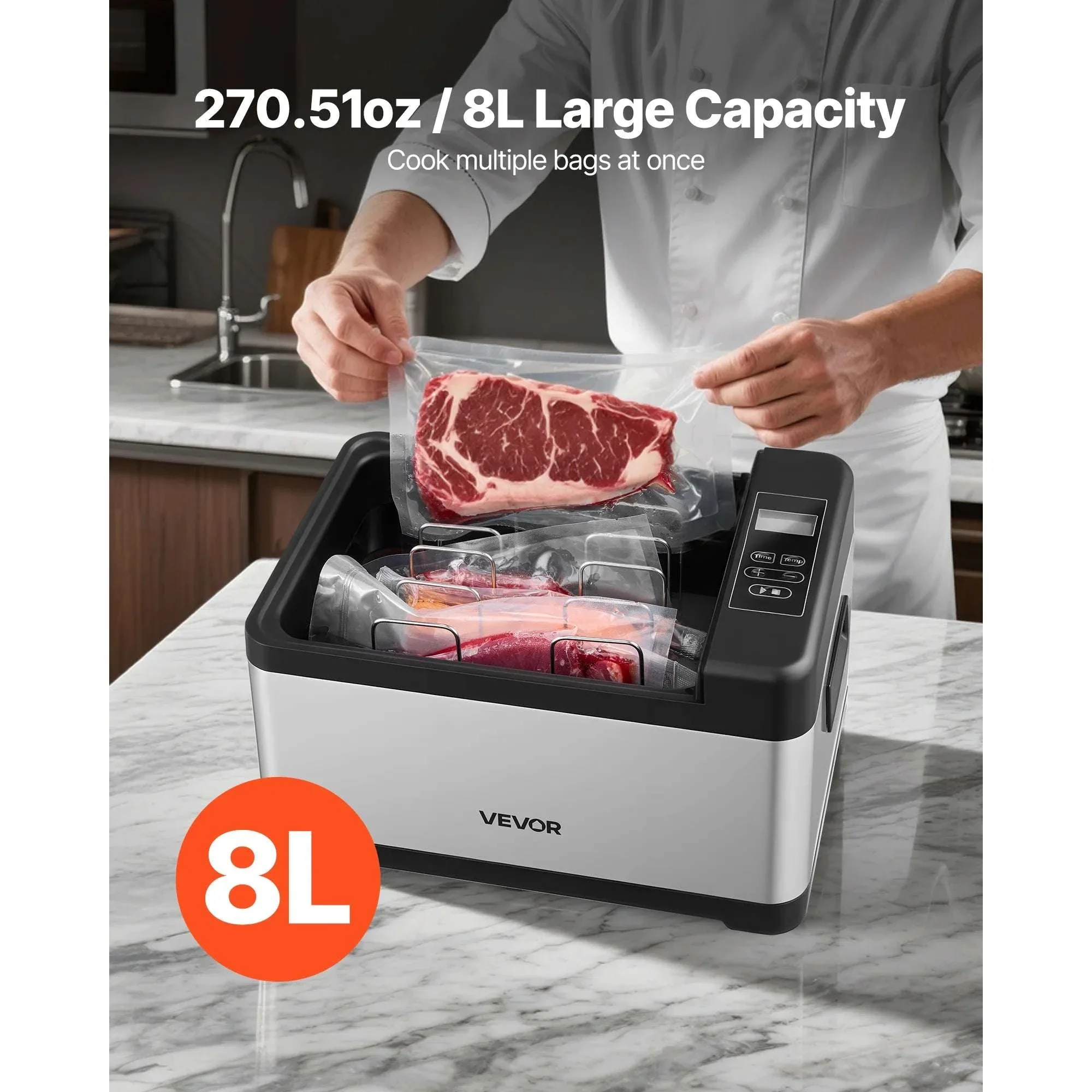 Sous Vide Cooker 800W 8L with Precise Temperature & Timer Control - Image 13