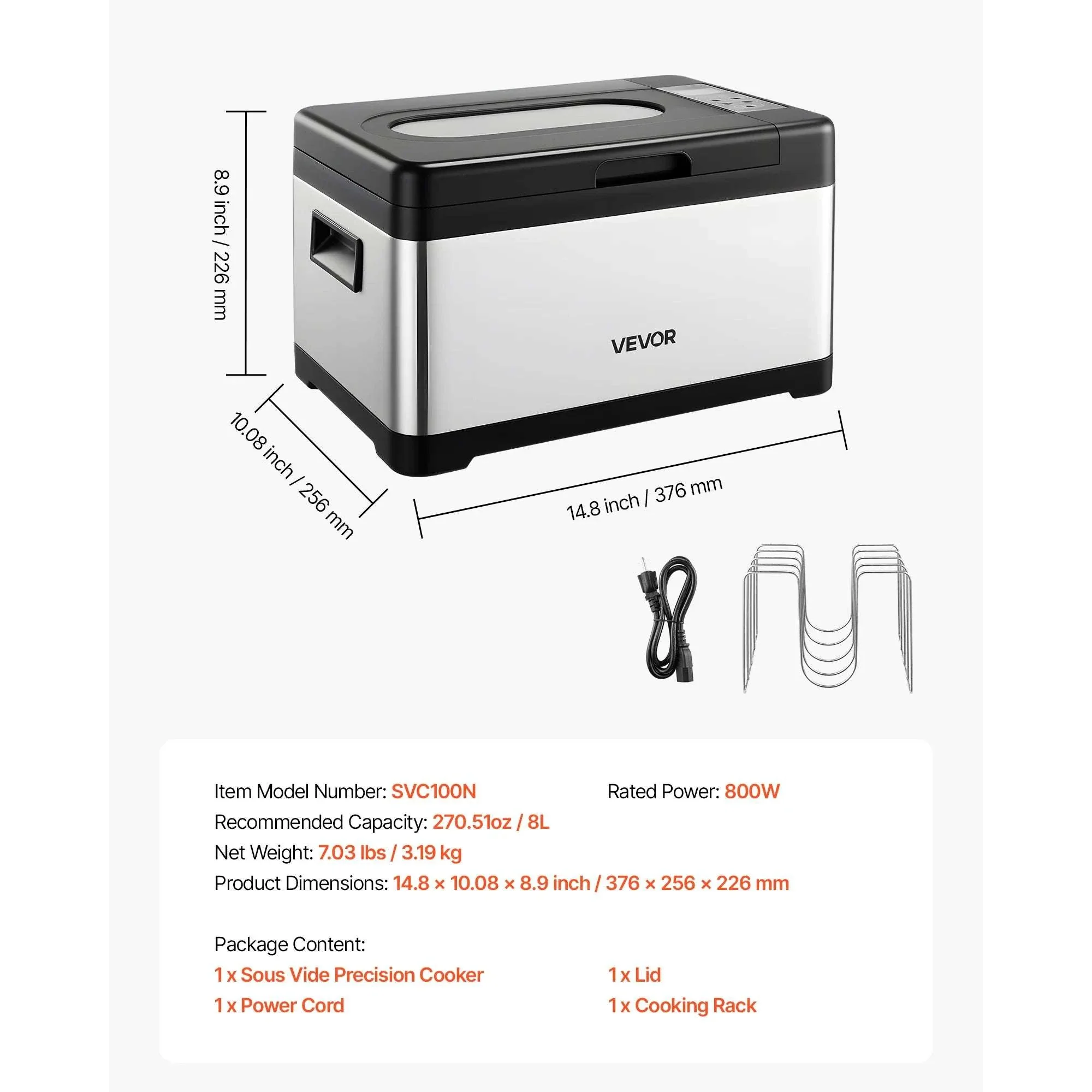 Sous Vide Cooker 800W 8L with Precise Temperature & Timer Control - Image 14