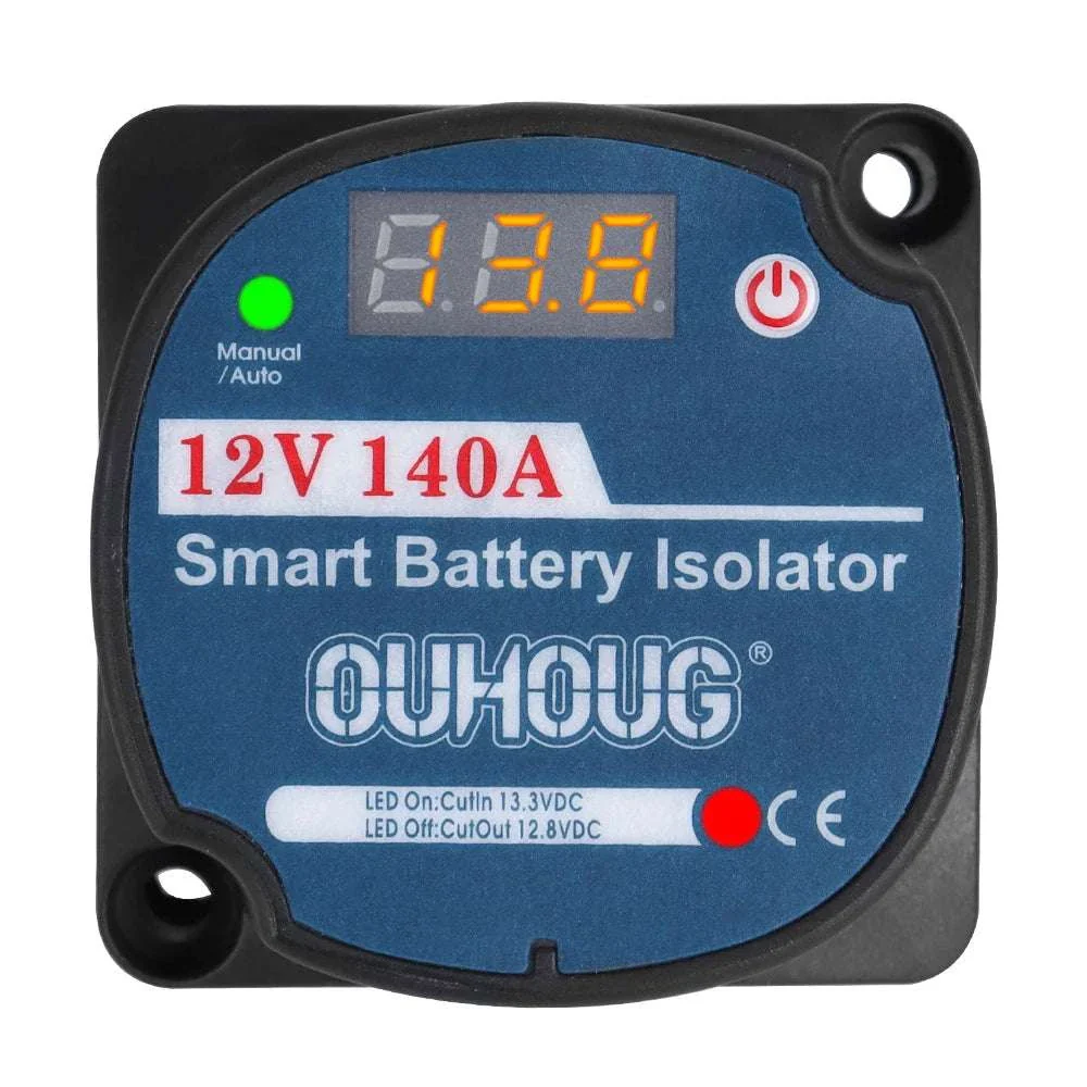 12V Split Charge Relay Kit 140A VSR with Voltmeter for Dual Battery - Image 20