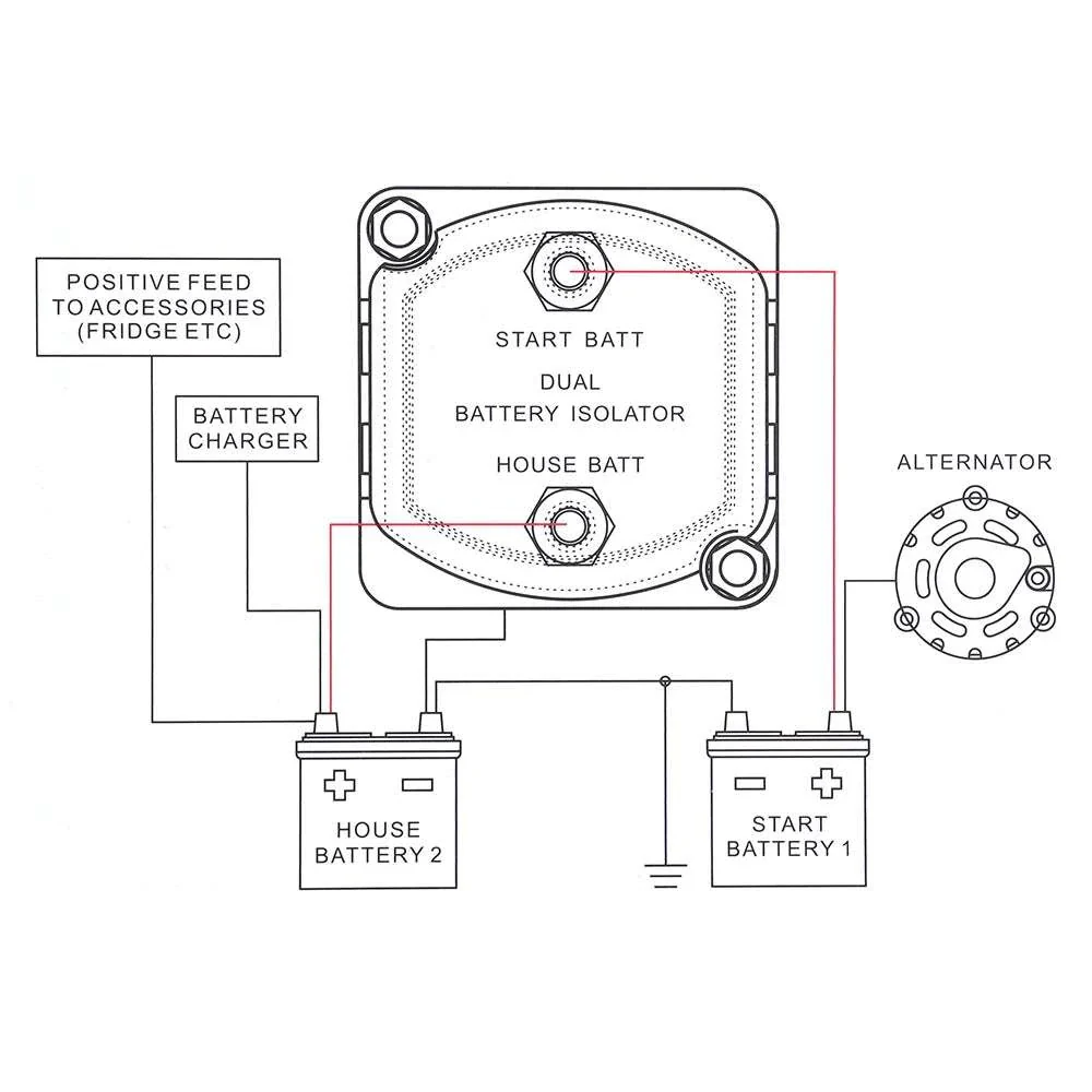 12V Split Charge Relay Kit 140A Smart Battery Isolator System - Image 9
