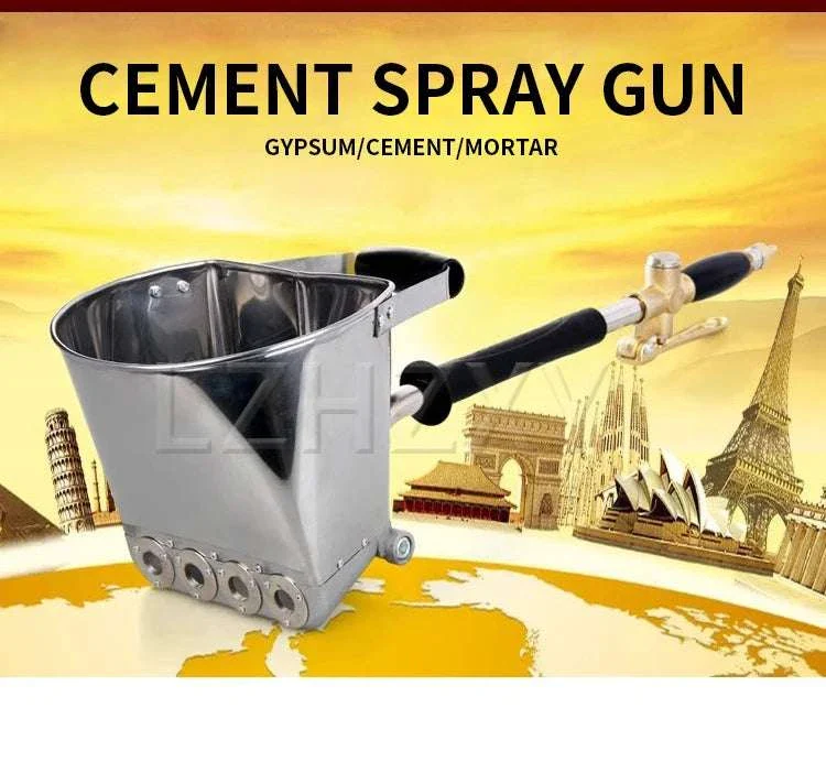 4‑Jet Cement Mortar Sprayer Gun with 4L Hopper for Walls & Ceilings - Image 7