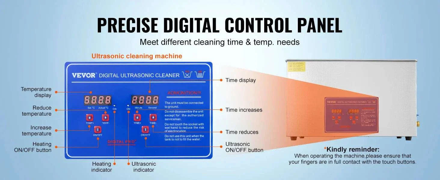 Ultrasonic Cleaner with Heater & Timer for Jewelry Glasses (2L–30L) - Image 11