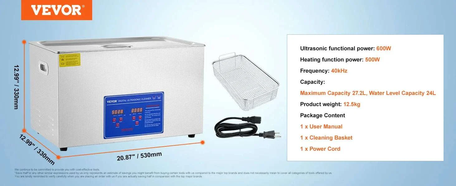 Ultrasonic Cleaner with Heater & Timer for Jewelry Glasses (2L–30L) - Image 13