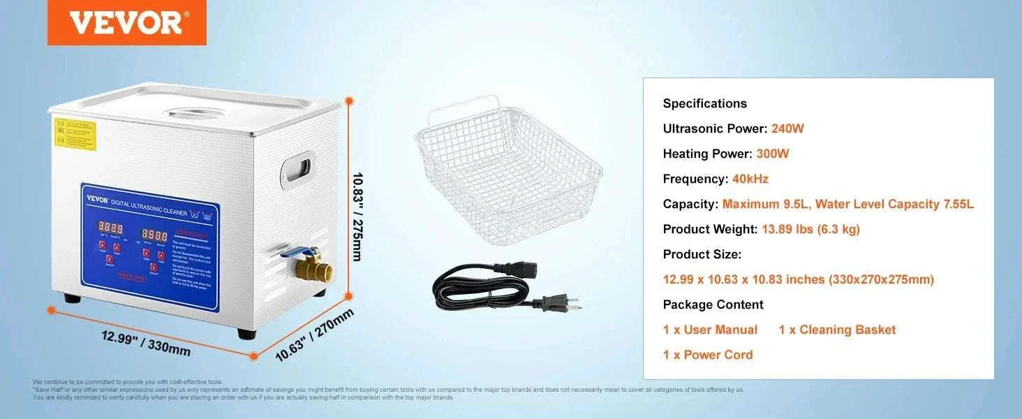 Ultrasonic Cleaner with Heater & Timer for Jewelry Glasses (2L–30L) - Image 16